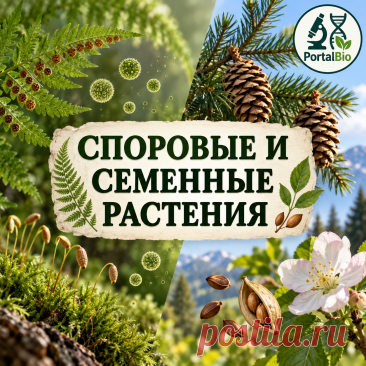 СКАЧАТЬ. Урок № 3. 6 класс. Споровые и семенные растения. | PortalBio