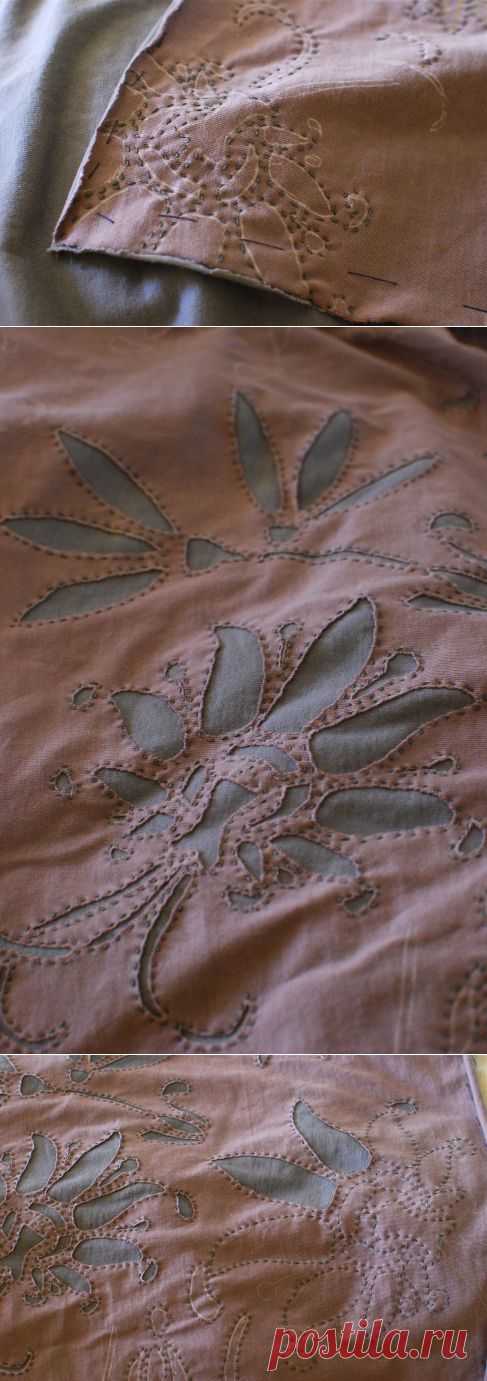 Reversed appliqué – appliqué inversé | Somewhere over the rainbow