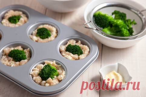 Куриные маффины с творогом и брокколи - рецепт приготовления с фото от Maggi.ru