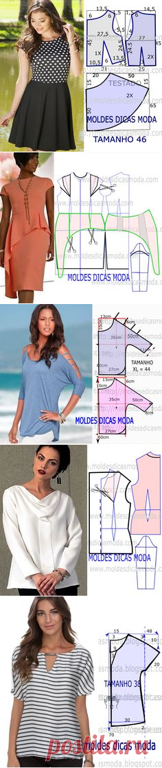 DIY MOLDES MODA POR MEDIDA в Pinterest