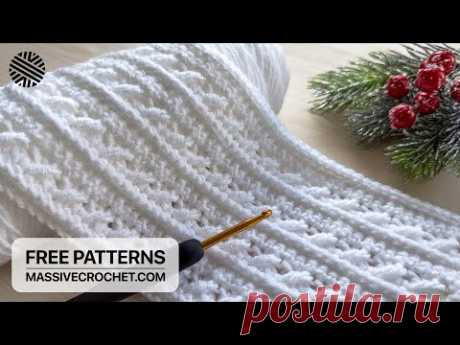 EASY & FAST Crochet Pattern for Beginners! ☄️ STUNNING Crochet Stitch for Baby Blanket, Bag & Scarf