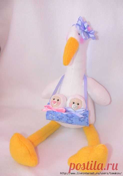 Molde para Hacer Cigueñas de Fieltro para Baby Shower Gratis