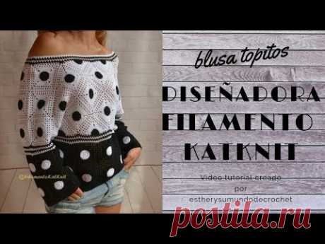 crochet blusa facil topitos