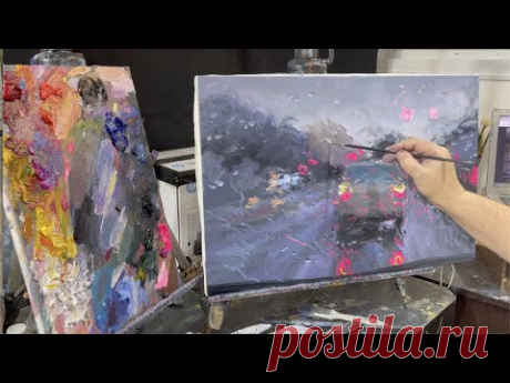 Видео-урок масляной живописи &quot;Дорога в мегаполис&quot;. Художник Игорь Сахаров