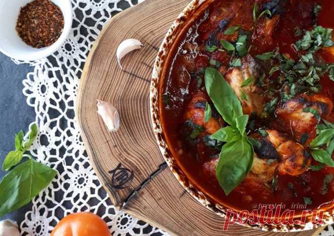 (9) Курочка в томатах с чесноком и базиликом - пошаговый рецепт с фото. Автор рецепта Ирина . - Cookpad