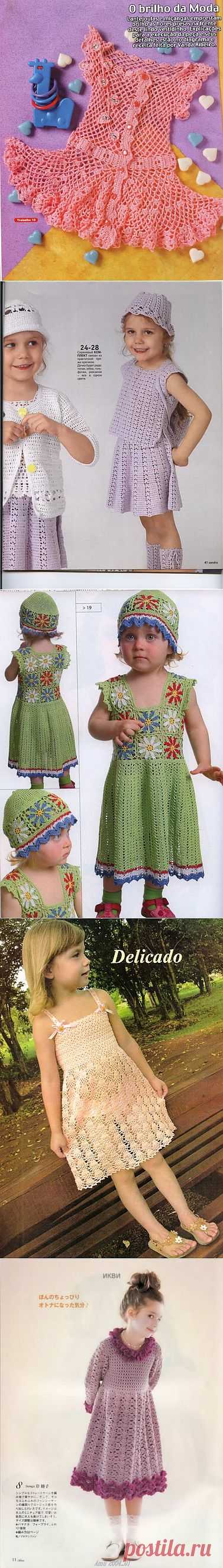 Вязаные платья для девочки..