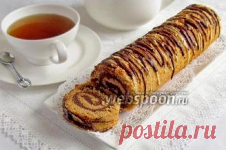 Медовый рулет с шоколадной пастой рецепт с фото, как приготовить на Webspoon.ru