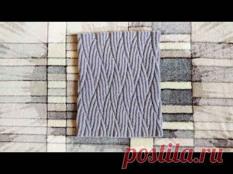 Снуд спицами рельефной резинкой.МК.