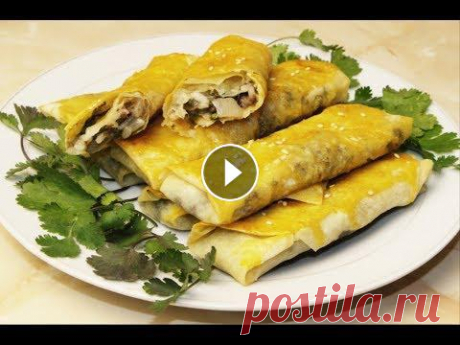 ПОТРЯСАЮЩЕ ВКУСНАЯ И БЫСТРАЯ ЗАКУСКА. Рулетики из Лаваша Ингредиенты: Лаваш круглый - 4 шт Лук - 1 шт Говяжий фарш - 1 пиала ( 180 ) мл Рис половина пиалы Соль и перец по вкусу Зелень кинзы - 1 пучок Одно яй...
