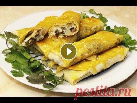 ПОТРЯСАЮЩЕ ВКУСНАЯ И БЫСТРАЯ ЗАКУСКА. Рулетики из Лаваша Ингредиенты: Лаваш круглый - 4 шт Лук - 1 шт Говяжий фарш - 1 пиала ( 180 ) мл Рис половина пиалы Соль и перец по вкусу Зелень кинзы - 1 пучок Одно яй...