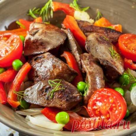 Разрешено худеющим. Салат с куриной печенью