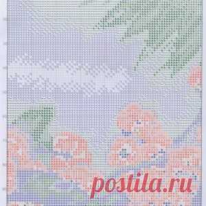 Вышивка "Ume with bird" | Скачать схему бесплатно на сайте Stitchart.net