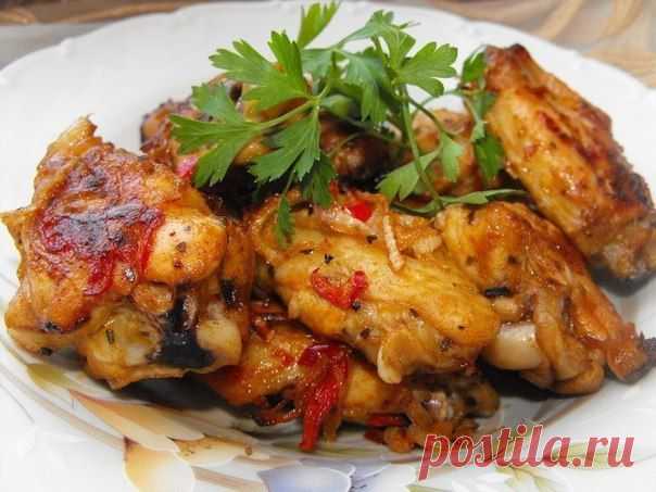 Чесночные куриные крылышки!!!