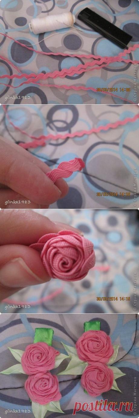 МК цветочка из ленты-вьюнка | Страна Мастеров