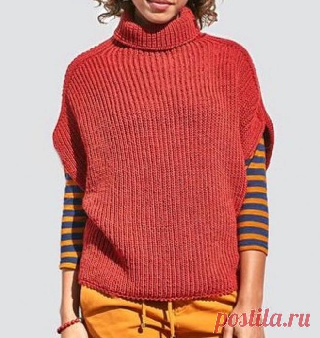 Свободный жилет-безрукавка (diy)