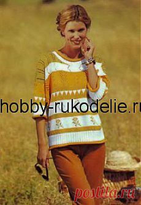 Хобби (рукоделие своими руками): вышивка, вязание » Архив блога » Вязание спицами – жаккардовый пуловер