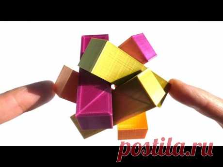 🌑 Японская головоломка на 3D принтере Star Puzzle 3d print #Shorts Игорь Белецкий