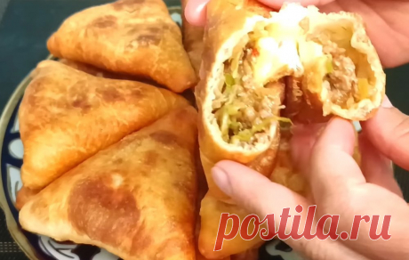 Конвертики с мясом и капустой | Никаких дрожжей | В разы вкуснее и проще пирожков | Еда без труда | Готовим вкусно | Пульс Mail.ru