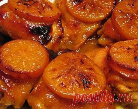 ЗАПЕЧЕНАЯ КУРИЦА С ГРИБАМИ И АПЕЛЬСИНАМИ ЗА 30 МИНУТ!!!