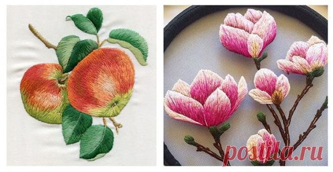 Красивая вышивка гладью: 50 + фото и схем - Домоводство - медиаплатформа МирТесен