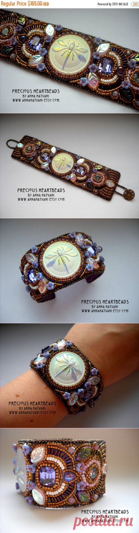 WINTER SALE 15% OFF Bead Embroidery Bracelet от PreciousHeartBeads