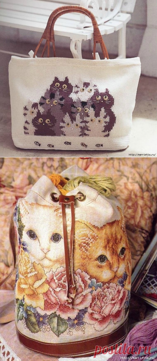 Любителям кошечек — 2 схемы для вышивки крестом