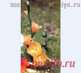 Мастера рукоделия - рукоделие для дома. Бесплатные мастер-классы, фото и видео уроки - Мастер-класс по созданию цветов из капрона: Желтый цветок для букета