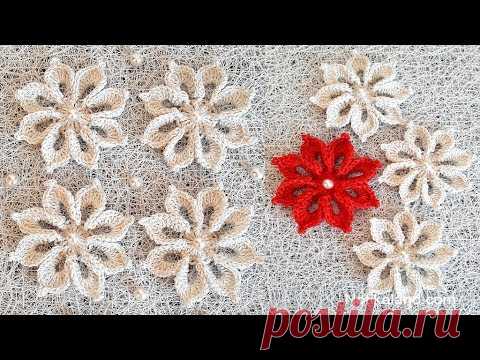 DIY Crochet  Flower Tutorial VERY EASY  Flowers for decor