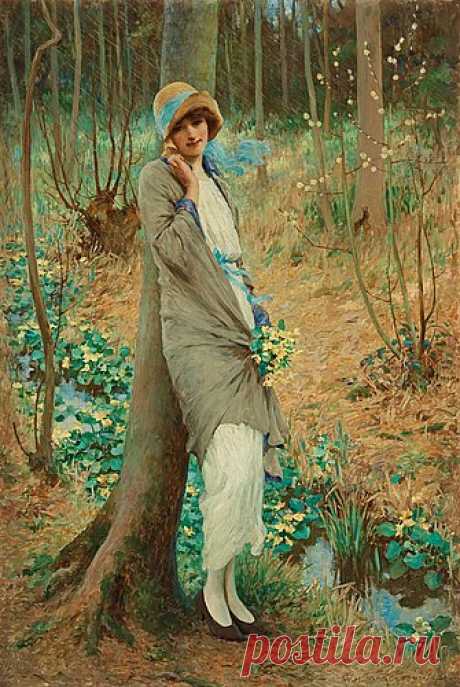 Болотные бархатцы. Художник Уильям Генри Маргетсон(1861-1940)