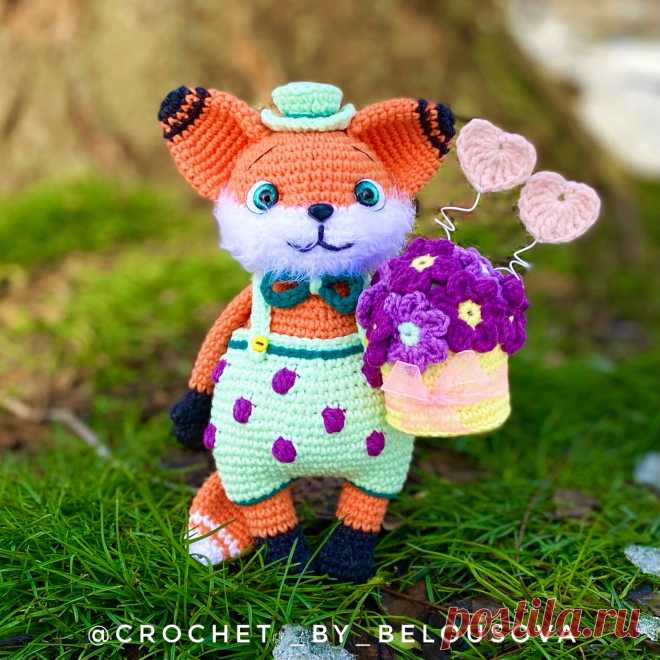 PDF Лис Мистер Дарси крючком. FREE crochet pattern; Аmigurumi animal patterns. Амигуруми схемы и описания на русском. Вязаные игрушки и поделки своими руками #amimore - Лиса, лисица, лисёнок, лисичка.