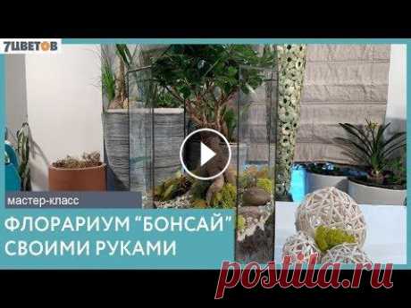 Как сделать флорариум с бонсай своими руками | Мастер-класс В этом видео флорист Оксана Седова, основатель Your Flowers, совместно с компанией &quot;7ЦВЕТОВ&quot; рассказывает, как создать флорариум с бонсай. В...