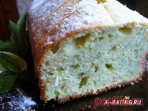 Очень вкусный нежный лимонный кекс с мятой "Мохито" - чуть влажный и ароматный!.