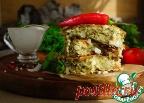Пирог ленивый с молодой капустой и яйцами - кулинарный рецепт