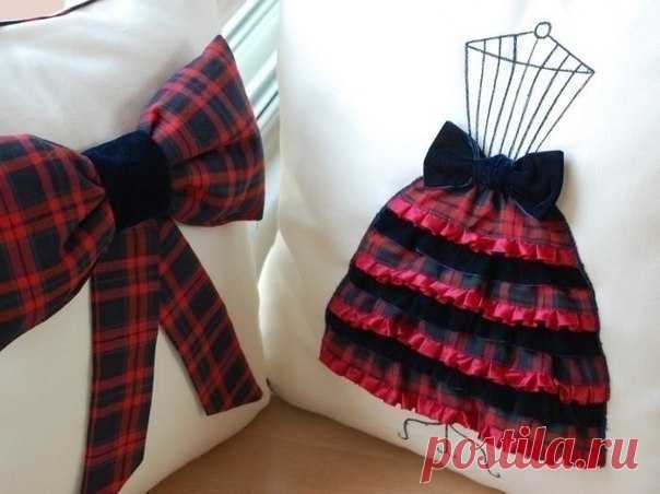 Идеи для декора подушки