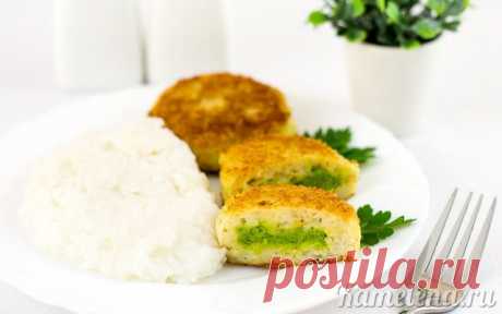 Рыбные зразы с зеленым горошком