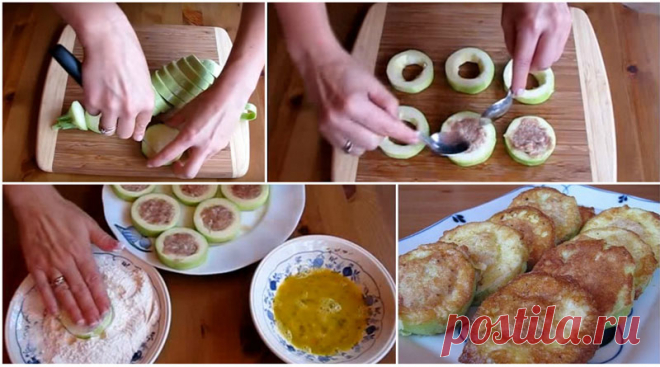 Замечательные кабачки с мясом в кляре. Всего 15 минут, и любимое блюдо готово!