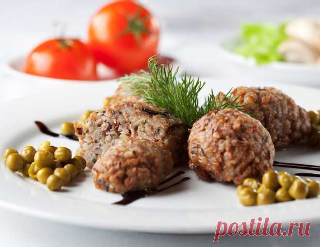 Котлеты из гречки с грибами