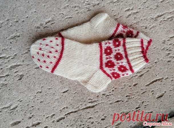 Детские носочки жаккардом - Вязание - Страна Мам