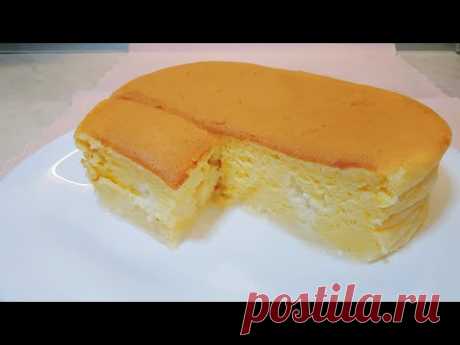 Нежный ЯПОНСКИЙ хлопковый бисквит КАСТЕЛЛА с начинкой./Castella cake