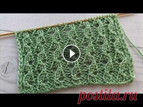 Ажурный узор спицами Простой ажурный узор спицами для летних кофточек, топов, маечек. ***************************************************** ☆ Мой канал на Яндекс Дзен ☆ ☆ ...
