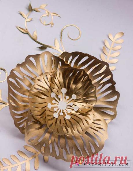 Paper crafts flowers, FREE templates and picture tutorial