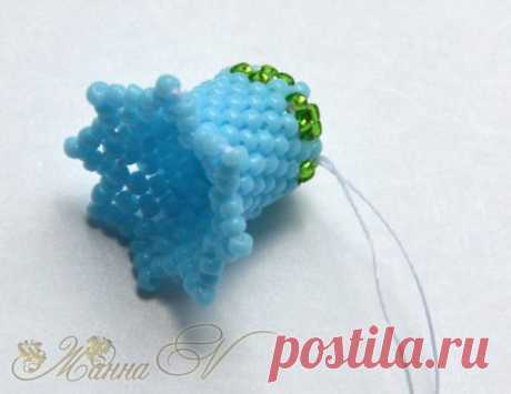 Маленькие цветочки, ландыш, колокольчик. | biser.info - всё о бисере и бисерном творчестве