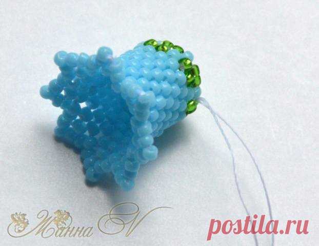 Маленькие цветочки, ландыш, колокольчик. | biser.info - всё о бисере и бисерном творчестве