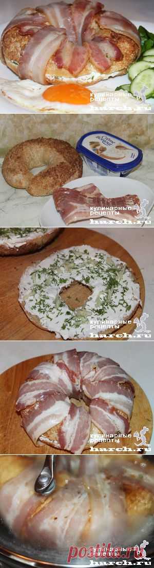 Баранки с сыром в беконе