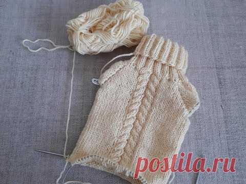 Свитер (туника) для щенка спицами. Часть 3.