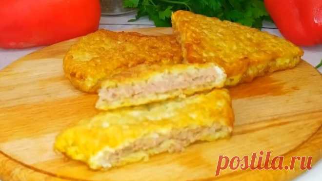 Очень вкусное и необычное блюдо!  Ленивые ЧЕБУРЕКИ! Быстрый перекус!