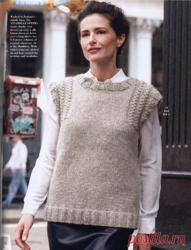ЖИЛЕТЫ спицами с описанием. | ВИПпетельки | Яндекс Дзен