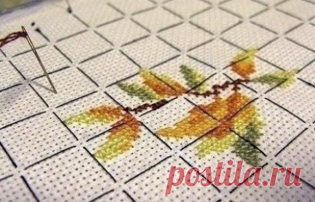 Предварительная разметка ткани для вышивки