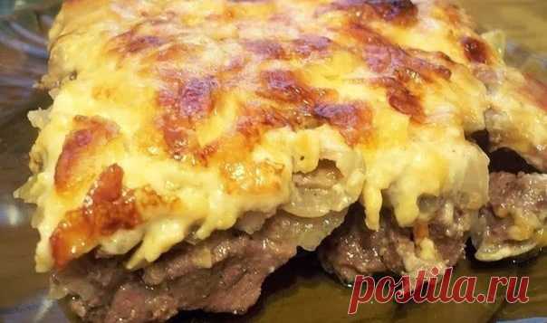 Говядина по-купечески с сыром и грибами пошаговый рецепт с фото