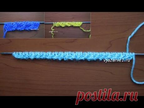 Оформление края спицами. Второй способ